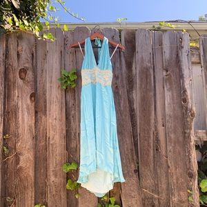 maria bianca nero dresses blue flow over the neck back out size S